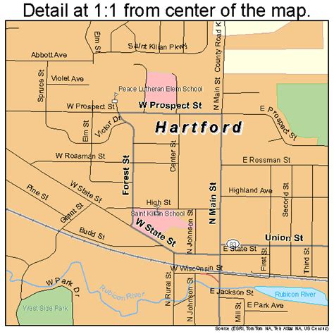 Hartford Wisconsin Street Map 5533000