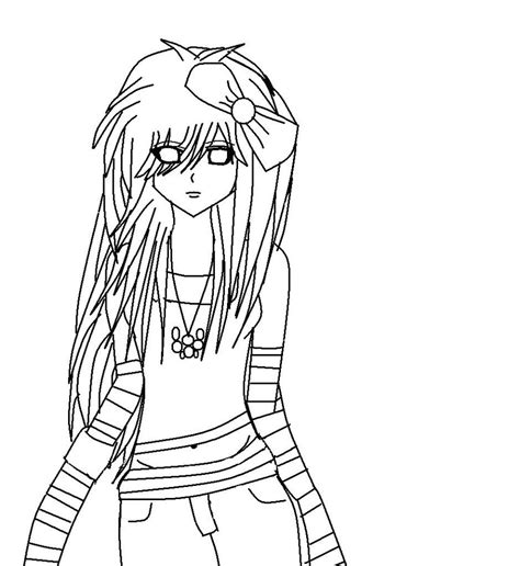 Emo Chibi Coloring Pages Coloring Pages
