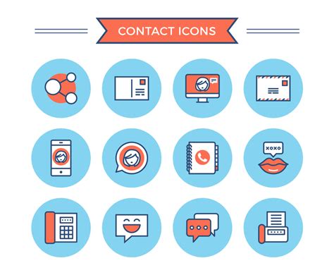 Contact Icons Vector At Collection Of Contact Icons