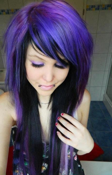 Purple And Black Hair Hair Styles Hair Scene Hair