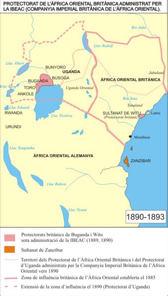 English Map Of British East Africa 1890 1893 Mapas Pinterest