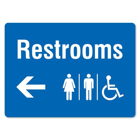Printable Restroom Signs With Arrows