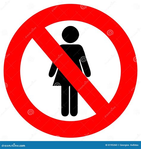 No Women Stock Illustration Illustration Of Symbol Prohibit 8195260