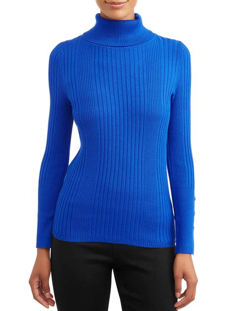 Time And Tru Womens Ribbed Turtleneck Sweater