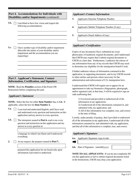Uscis Form I 90 Fill Out Sign Online And Download Fillable Pdf