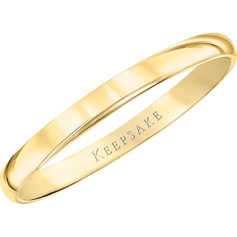 Keepsake 10kt Yellow Gold Wedding Band With High Polish Finish Inside Wedding Bands For Women Walmart 