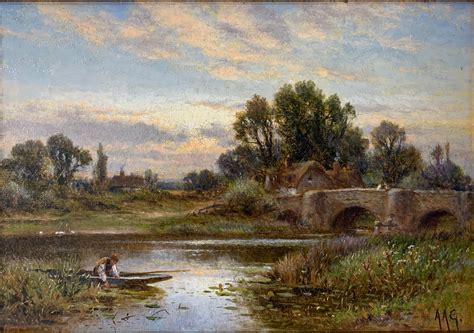 Alfred Augustus Glendening Senior 19th Century Landscape Oil Painting