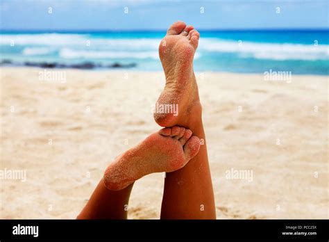 Barefoot Tourist Lady Girl Beach Hi Res Stock Photography And Images