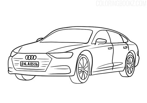 Audi A8 Coloring Page Coloring Books