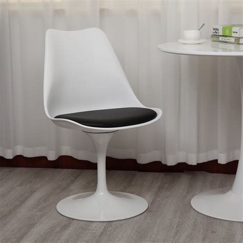 Jaxpety Swivel Tulip Side Chair For Kitchen And Dining Room Bar With