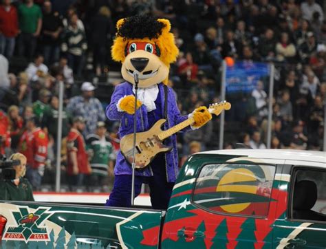 Pulling a trick from the vancouver green men's book, the minnesota wild mascot donned a version of their famous skin suit and pranced about as minnesota hosted the canucks. The Minnesota Wild Mascot Nordy celebrated his bday tonight at intermission with a pinata ...
