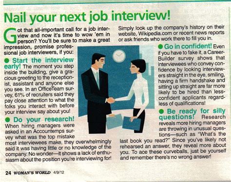 Nail Your Next Job Interview Womans World 4912 Job Interview Job