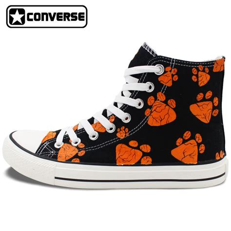 Converse All Star Men Women Shoes Dog Paw Original Design Custom Hand