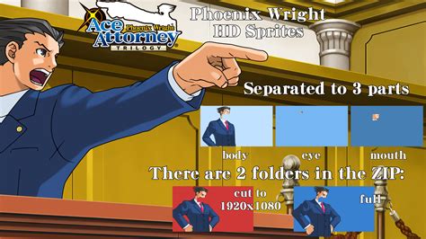 Ace Attorney Trilogy Phoenix Wright Hd Sprites By Rapbattleeditor0510