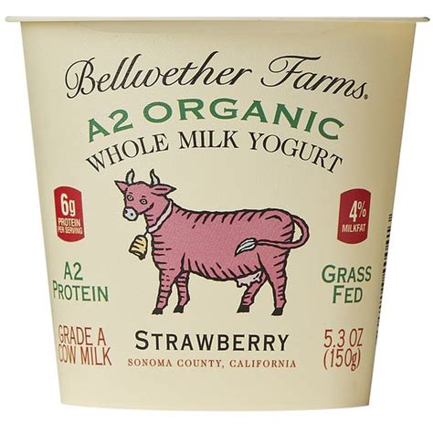 Bellwether Farms A2 Organic Whole Milk Yogurt Strawberry 53 Oz