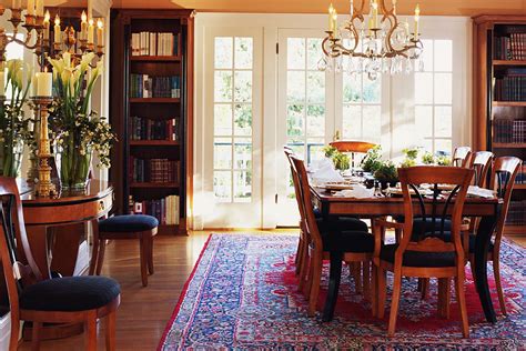 Place a round rug beneath an oval table to match the shape or to contrast the clean lines of a square table. How to Choose the Right Dining Room Rug