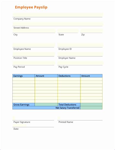 10 Payslip Template In Excel Excel Templates Excel Templates