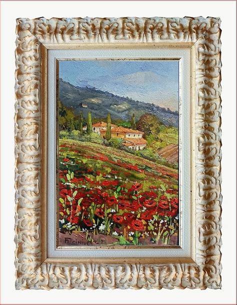 Lowers Painting Bloomed Landscape Italy By Cristina Falcini Italy