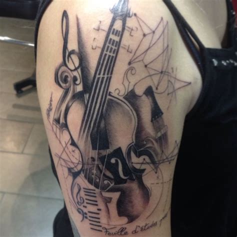 Violin Enngraved Tattoos Tattoos For Guys Tattoo Designs