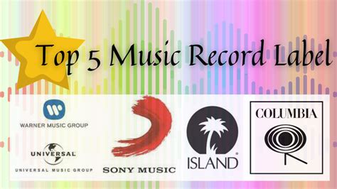 Top 5 Music Record Label Or Company Along With Their Rank And