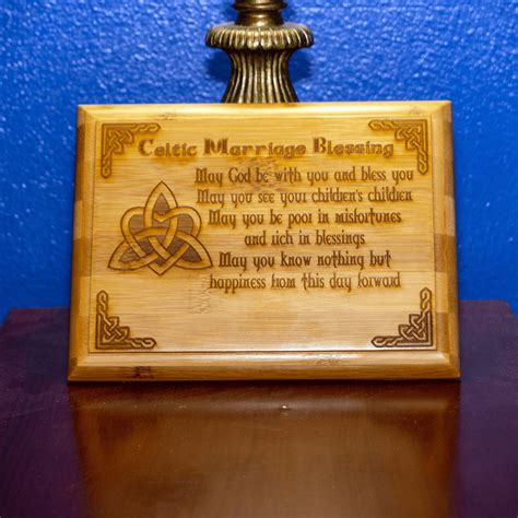 Celtic Irish Marriage Blessing Plaque With Celtic Knot Heart Etsy