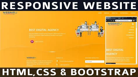 How To Create Complete Responsive Website Using Html Css And Bootstrap Css Website