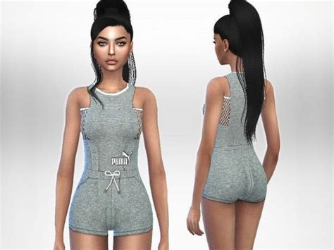 The Sims Resource Sporty Romper By Puresim Sims 4 Downloads