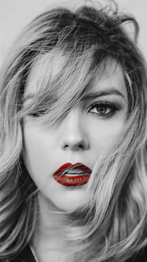 Grunge Glam Black And White Red Lips Photoshoot Creative Portrait