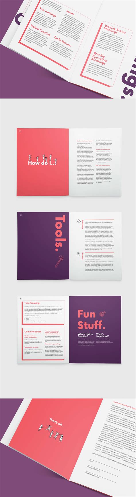 Not only does the handbook provide new employees with an overview of the company's the employee handbook is more than just a guide and on overview of the company. Figmints Employee Handbook on Behance in 2020 | Employee ...