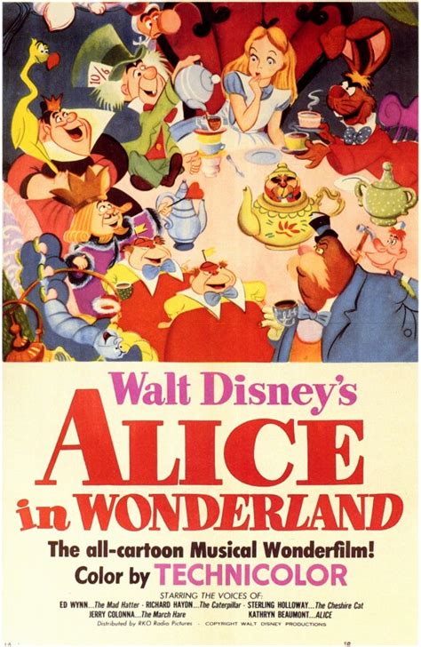 Alice In Wonderland Movie Poster 1951 1020198120 Movie Marker