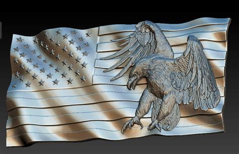 Eagle With Flags Full Set 3d Stl Model 4 Stl Files With Etsy