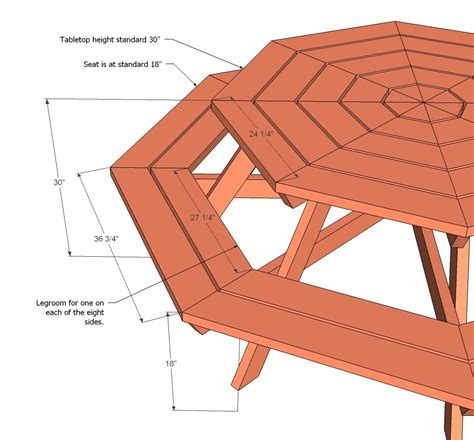 Octagon Picnic Table In 2020 Octagon Picnic Table Octagon Picnic