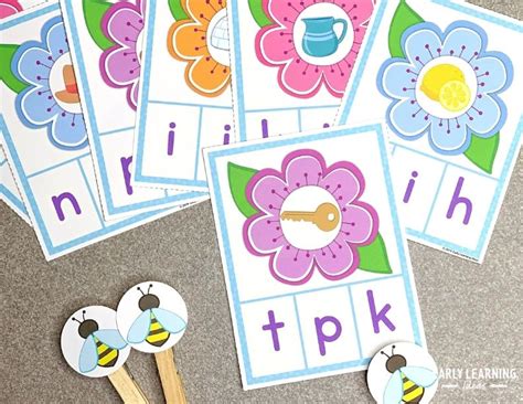 Bees Alphabet And Beginning Sound Clip Cards Early Learning Ideas