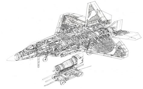 Lockheed Martin F 22 Raptor Cutaway Aircraft Of World War Ii