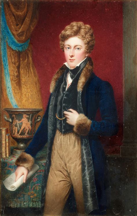 Early 1800s Unknown Artist Unknown English Nobleman Male Portrait 18th Century Fashion Old