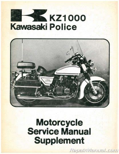 1979 kawasaki kz1000 c2 police motorcycle service manual supplement