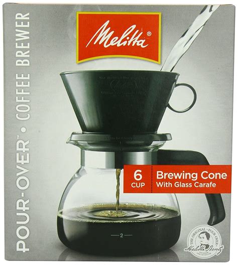 Ship From Usa Melitta Coffee Maker 6 Cup Pour Over Brewer With Glass