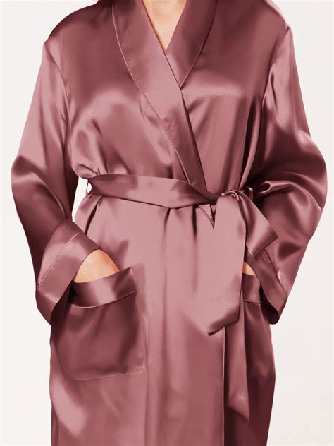 Raisin Short Mulberry Silk Robe For Women Robe Silk Mulberry Silk