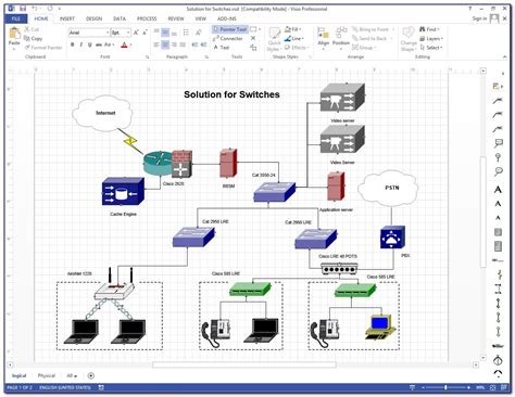 Detailed Network Diagram Visio Template Images And Photos Finder