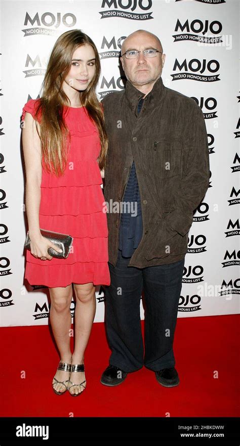 Phil Collins And Daughter Lily Arrive For The Mojo Honours List Award