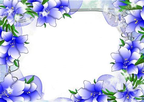 Cute Blue Beautifull Flowers Border Design 2014 15 Floral Border