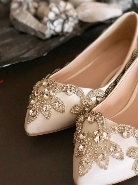 Wedding Bridal Shoes Crystal Shoes Bridal Shoes Flats Pumps Etsy