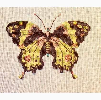 Pixie couture collection orchid counted cross stitch chart pattern. Gold Butterfly From Mirabilia Design - Nora Corbett ...