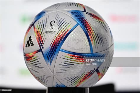 Qatars 2022 World Cup Official Ball Al Rihla Is Seen Ahead Of A