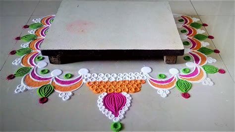 Easy And Simple Puja Rangoli Designsrangoli By Shital Mahajan Youtube