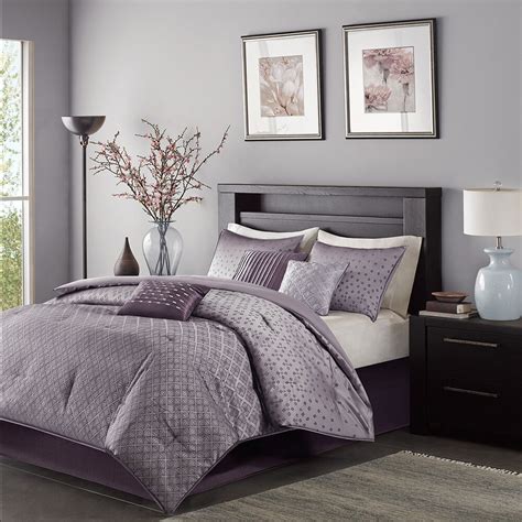 Beautiful Contemporary Modern Elegant Purple Plum Grey