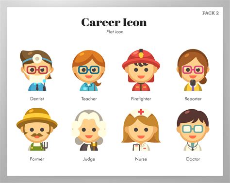 Career Icon Flat Pack 670206 Vector Art At Vecteezy