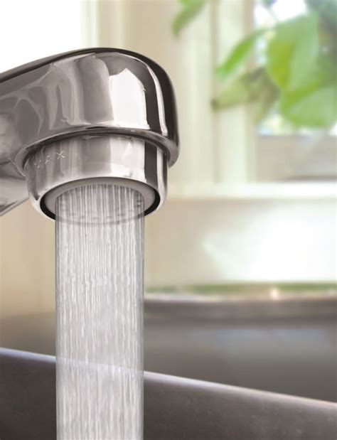 Some tap aerators on the market can reduce the flow to operate at 6 litres per minute, therefore further reducing your consumption. Remove and clean your faucet aerators annually to ensure ...