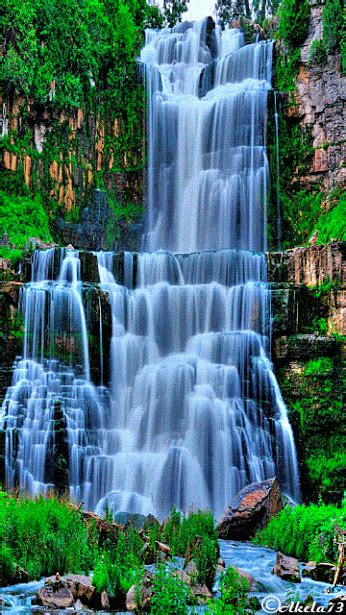 Foto Animada Waterfall Scenery Natural Waterfalls Waterfall Wallpaper