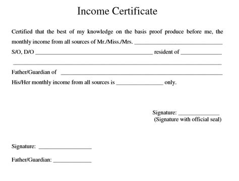 The income certificate online apply has been launched to save people from visiting the office physically, just to gather the application form. Income_Certificate 9 - Printable Samples